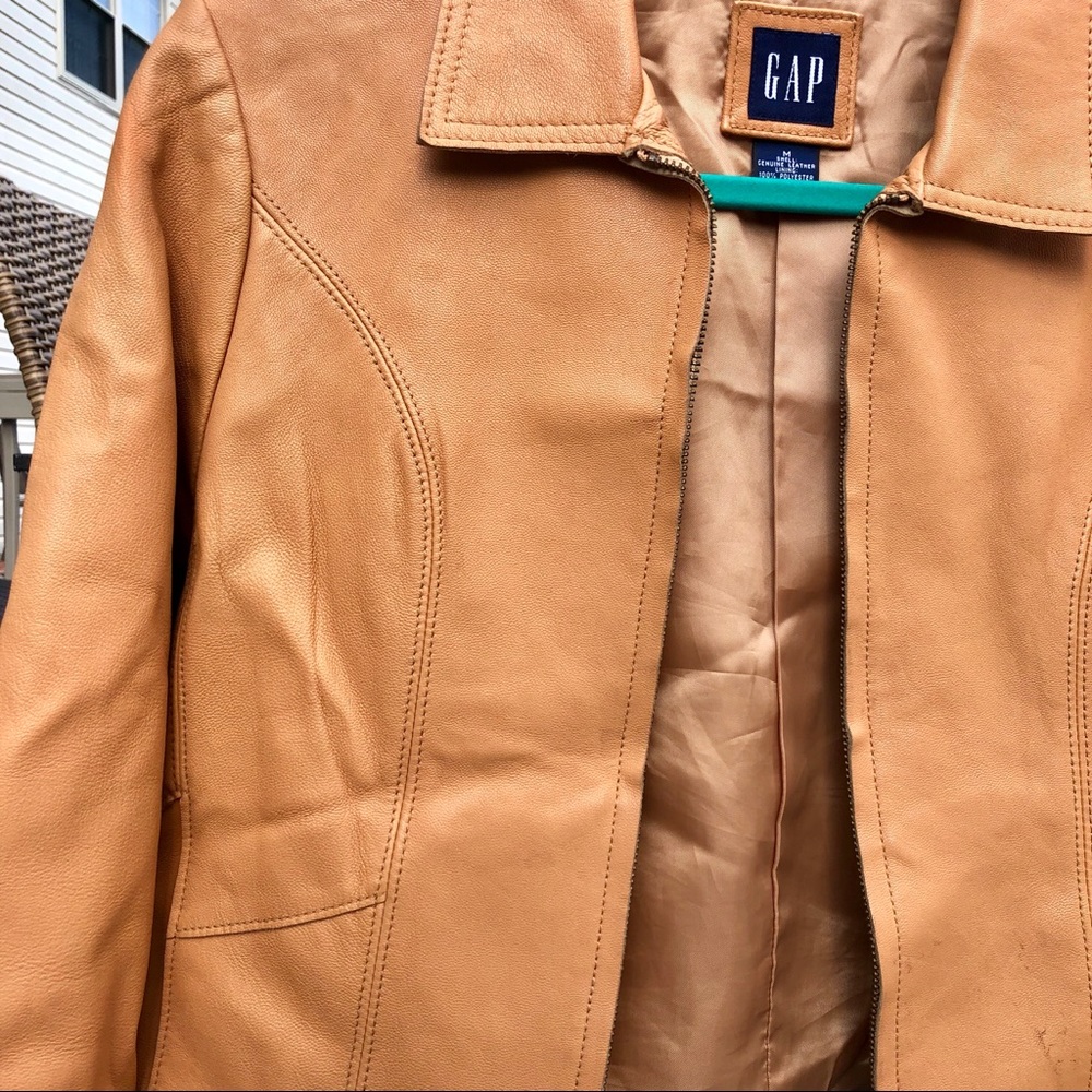 Tan Leather Jacket - Picture 3 of 8